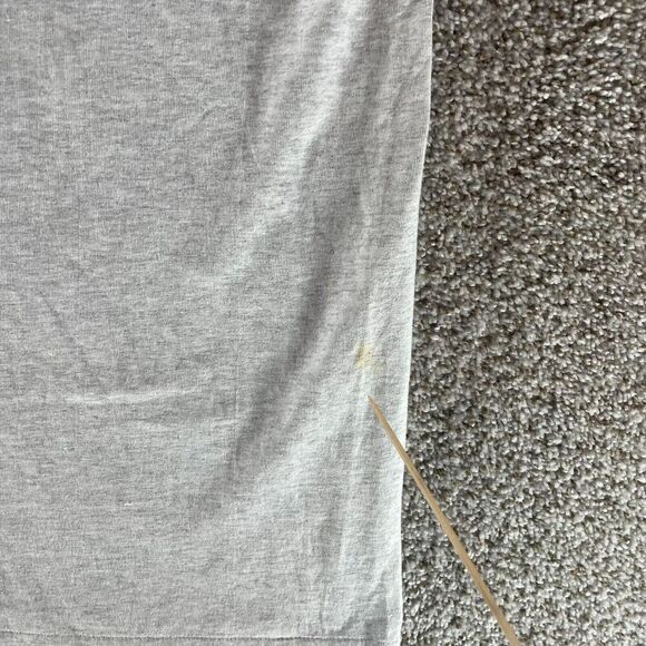 Vintage 90s Shirt Mens Extra Large Gray Red Single Stitch Made In USA Cotton - Picture 15 of 16